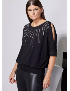 STAR by Julien Macdonald Stud Detail Jersey Bubble Top 2