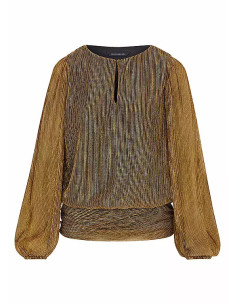 Kaleidoscope Gold Plisse Blouse