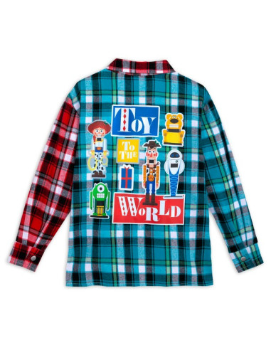 Disney Pixar Toy Story Checked Plaid Flannel Shirt