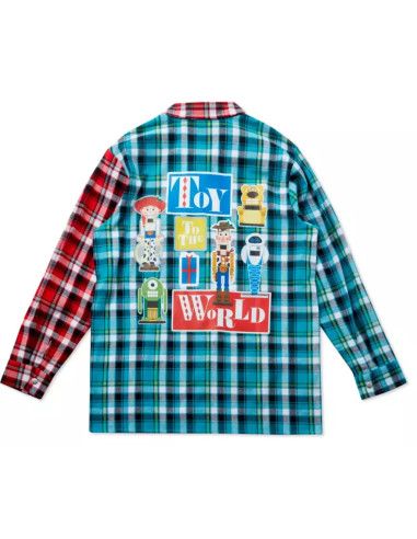 Disney Pixar Toy Story Checked Plaid Flannel Shirt