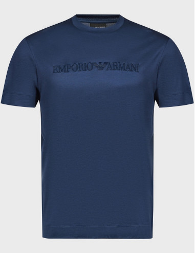 Emporio Armani Stamped Blue T-Shirt