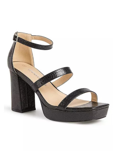 Freemans Black Strappy Platform Sandals