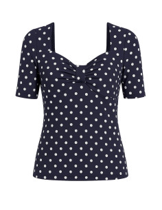 Freemans Navy Spot Jersey Top