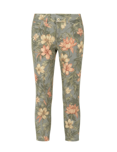 Charlie B Printed Twill Skinny Pants