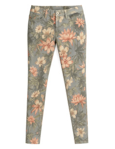 Charlie B Printed Twill Skinny Pants