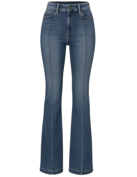 Idyllwind Belmont Medium Wash High Risin' Seamed Front Sanding Bootcut Jeans US6