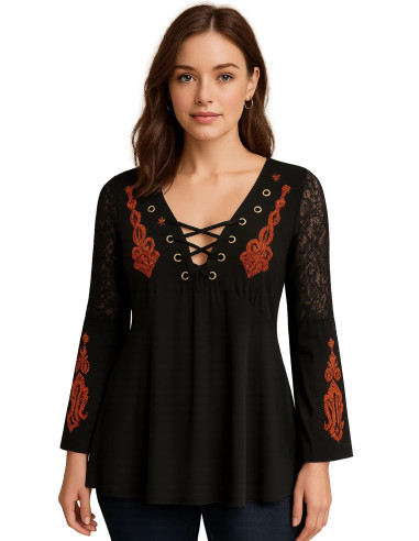 bonprix Black Tunic with Embellished Detailing