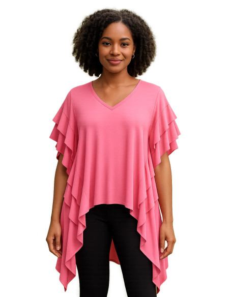 STAR by Julien Macdonald Light Pink Plus Size Jelly Fish Blouse