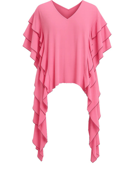 STAR by Julien Macdonald Light Pink Plus Size Jelly Fish Blouse