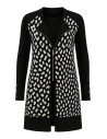 STAR By Julien Macdonald Black Knitted Longline Animal Pattern Biker Cardigan