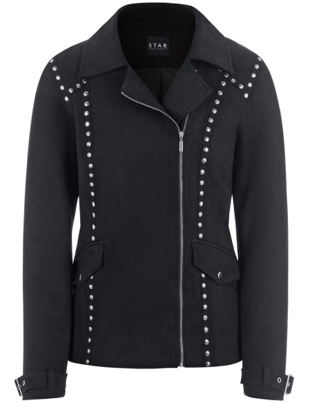 STAR by Julien Macdonald Black Suede Biker Jacket