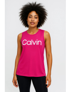 Calvin Klein Performance Fuchsia Pink Sleeveless Crop Top 2