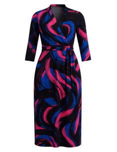 STAR by Julien Macdonald Women's Black and Pink Dress