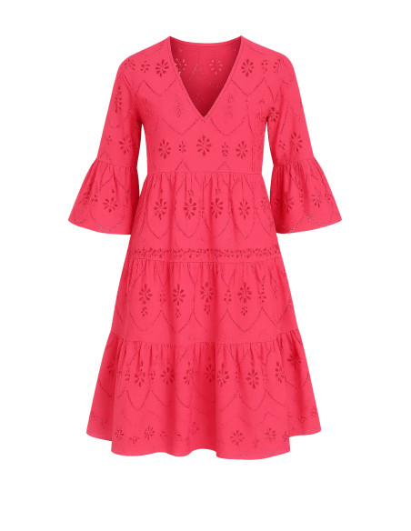 Together Hot Pink Broderie Dress