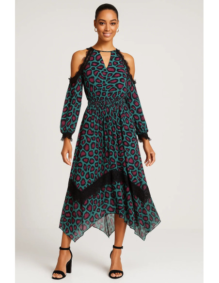 STAR by Julien Macdonald Cold Shoulder Lace Detail Dress