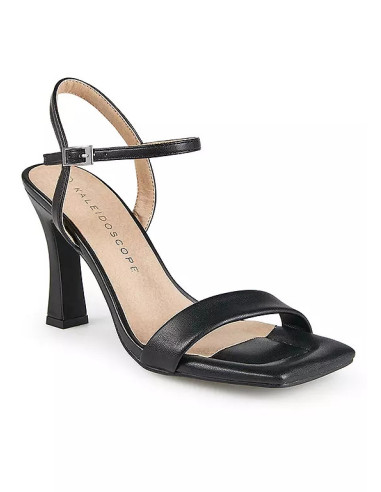 Kaleidoscope Black Barely There Heeled Sandals