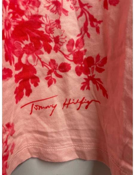 Tommy Hilfiger White & Pink Plus Size Floral Tee