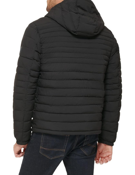 Tommy Hilfiger Men's Stretch Poly Hooded Packable Jacket