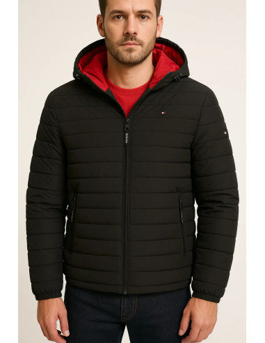 Tommy Hilfiger Men's Stretch Poly Hooded Packable Jacket