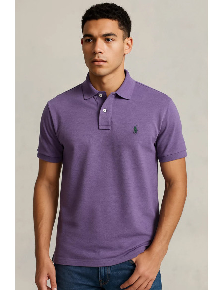 Polo Ralph Lauren Short Sleeve Heather Purple Polo Shirt