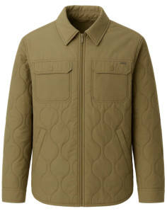 Calvin Klein Jeans Men’s Lightweight Full Zip Quilted Jacket Olive