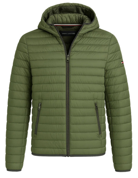 Tommy Hilfiger Women’s Lightweight Packable Puffer Jacket – Green