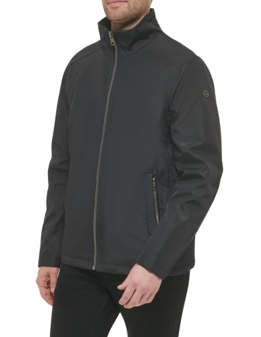 Calvin Klein Men’s Charcoal Full-Zip Jacket – Lightweight Windbreaker