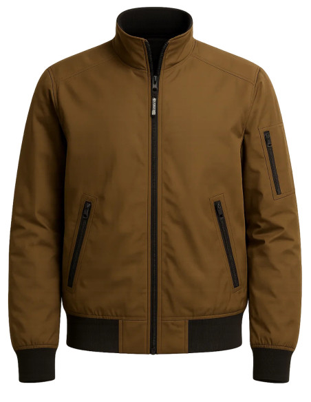 Calvin Klein Men's Winter Soft Shell Bomber Jacket - Brown