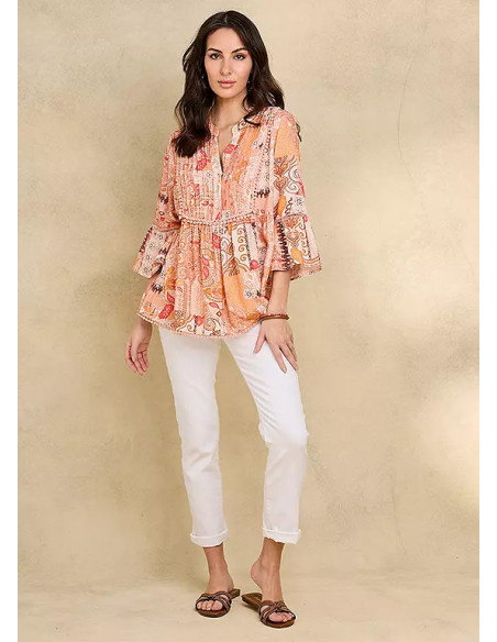 Together Print Pintuck Blouse