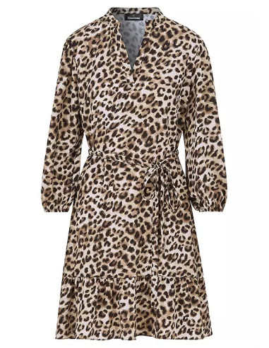 Freemans Animal Print Frill Hem Dress