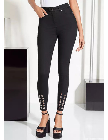 Julien Macdonlad STAR Black Eyelet Ring Jeans