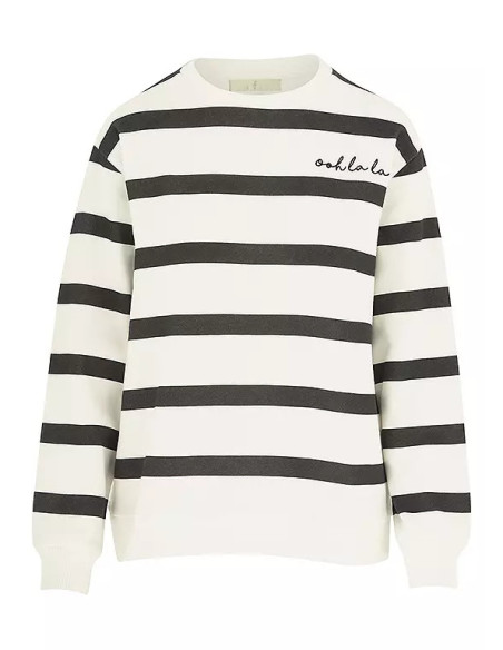 Freemans Black & White Stripe Sweatshirt