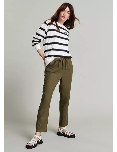 Freemans Black & White Stripe Sweatshirt