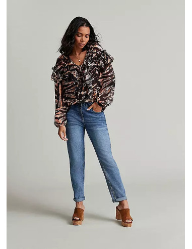Freemans Animal Print Ruffle Detail Blouse
