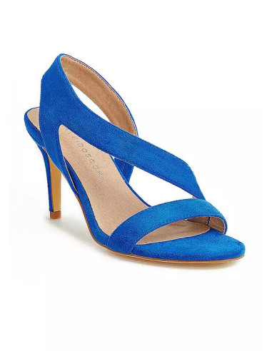 Kaleidoscope Cobalt Asymmetric Heeled Sandals