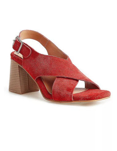 Kaleidoscope Burnt Orange Suede Crossover Slingback Sandals