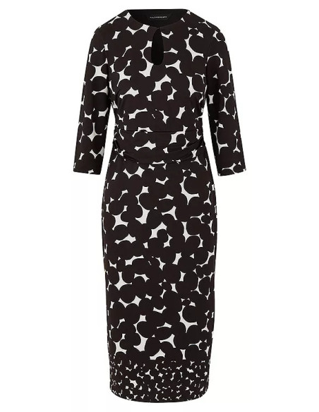 Kaleidoscope Pebble Mono Print Jersey Shift Dress