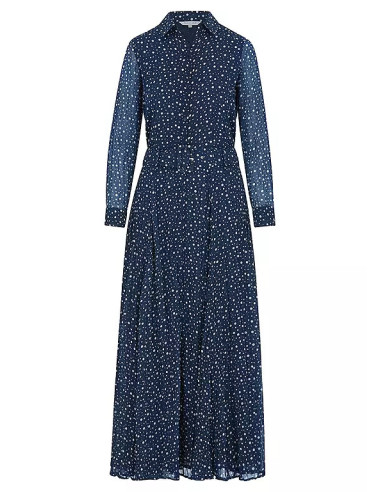 Together Navy Print Spot Shirt Maxi Dress