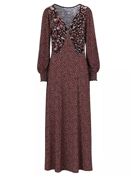 Together Mixed Print Maxi Dress