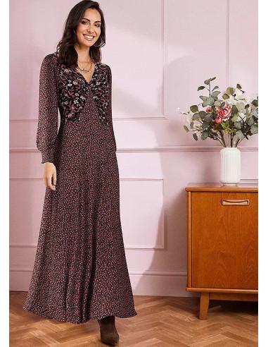 Together Mixed Print Maxi Dress