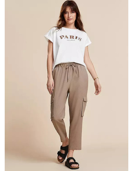 Freemans White Cotton Paris Print T-Shirt