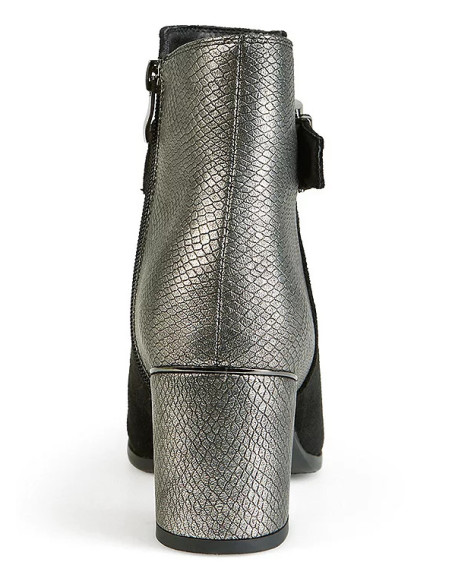 Lunar Exclusive Snakeskin Heeled Ankle Boots