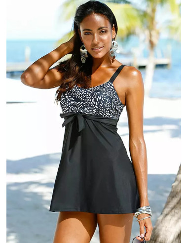 bonprix Black Shaper Plus Size Swimdress