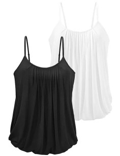 LASCANA Pack of 2 Pleated Spaghetti Tops