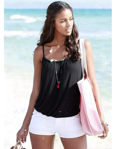 LASCANA Pack of 2 Pleated Spaghetti Tops