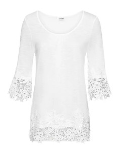 bonprix Lace Trim Plus Size Tunic Top