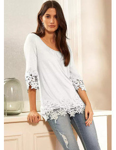 bonprix Lace Trim Plus Size Tunic Top 2