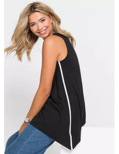 Rainbow Black Viscose Knit Blouse 2