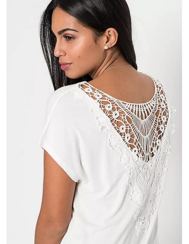 bonprix Crochet Back Plus Size T-Shirt