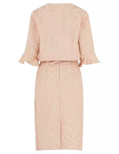 Kaleidoscope Champagne Floral Jacquard Dress & Jacket